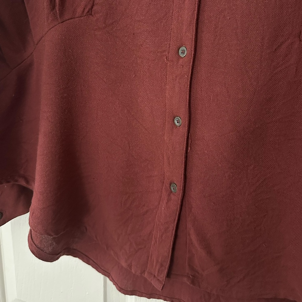 'True Affection' Herringbone Button Front Shirt - image 5